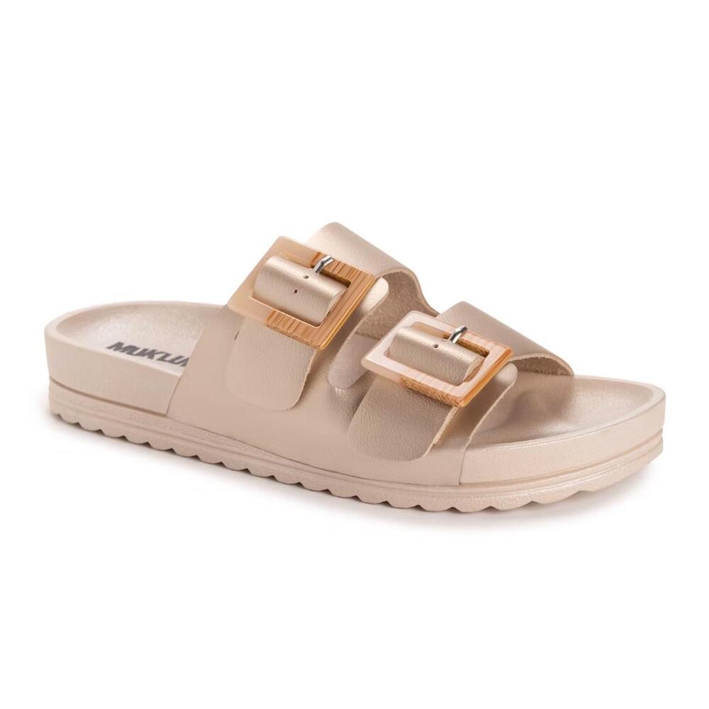 NEW MUK LUKS women's grand caymon sandal in soft gold